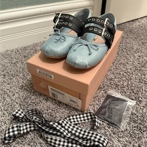 Miu Miu Buckle Ballet Flats